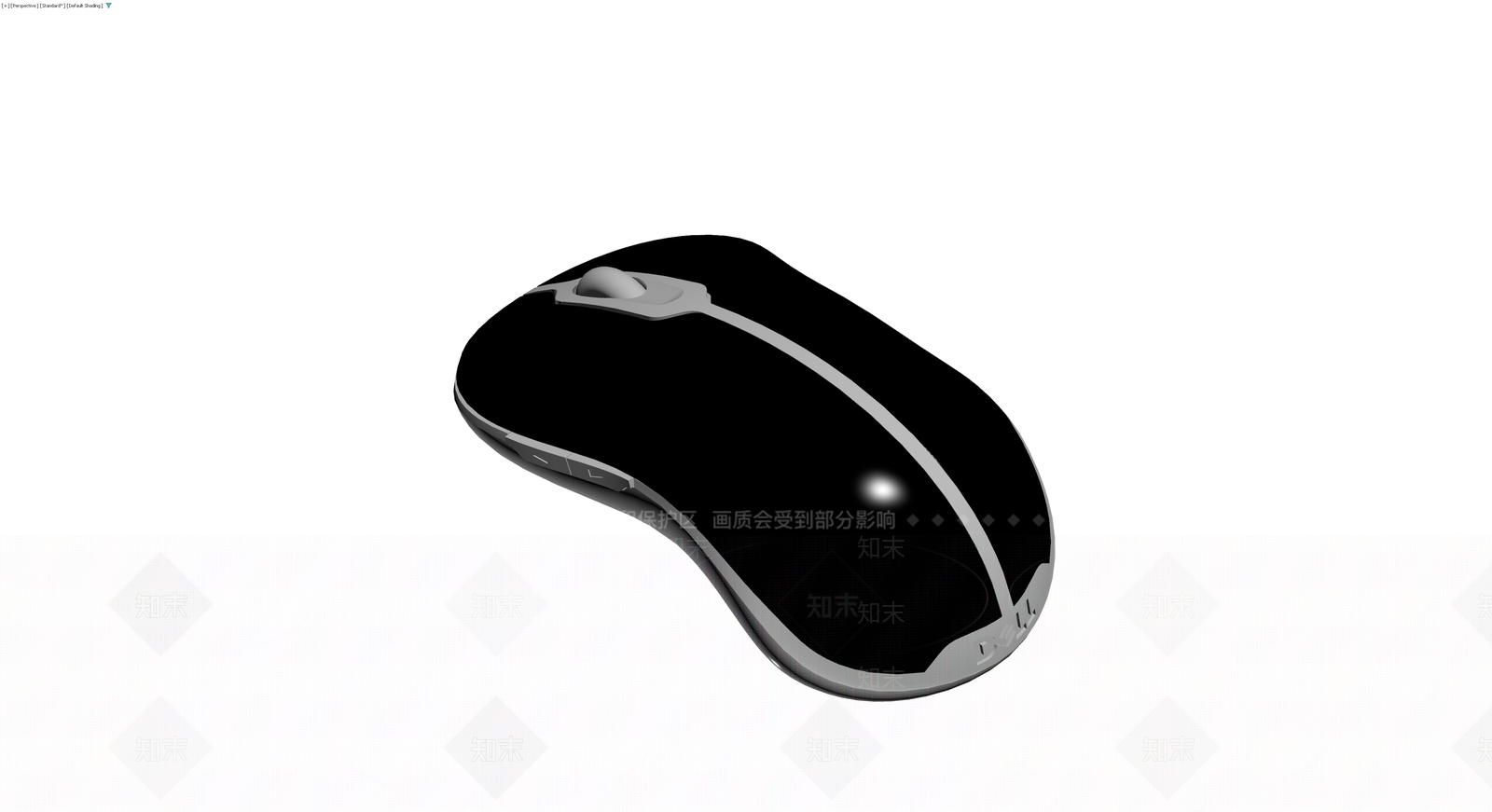 黑白配色电脑鼠标3D模型下载【ID:1230096381】