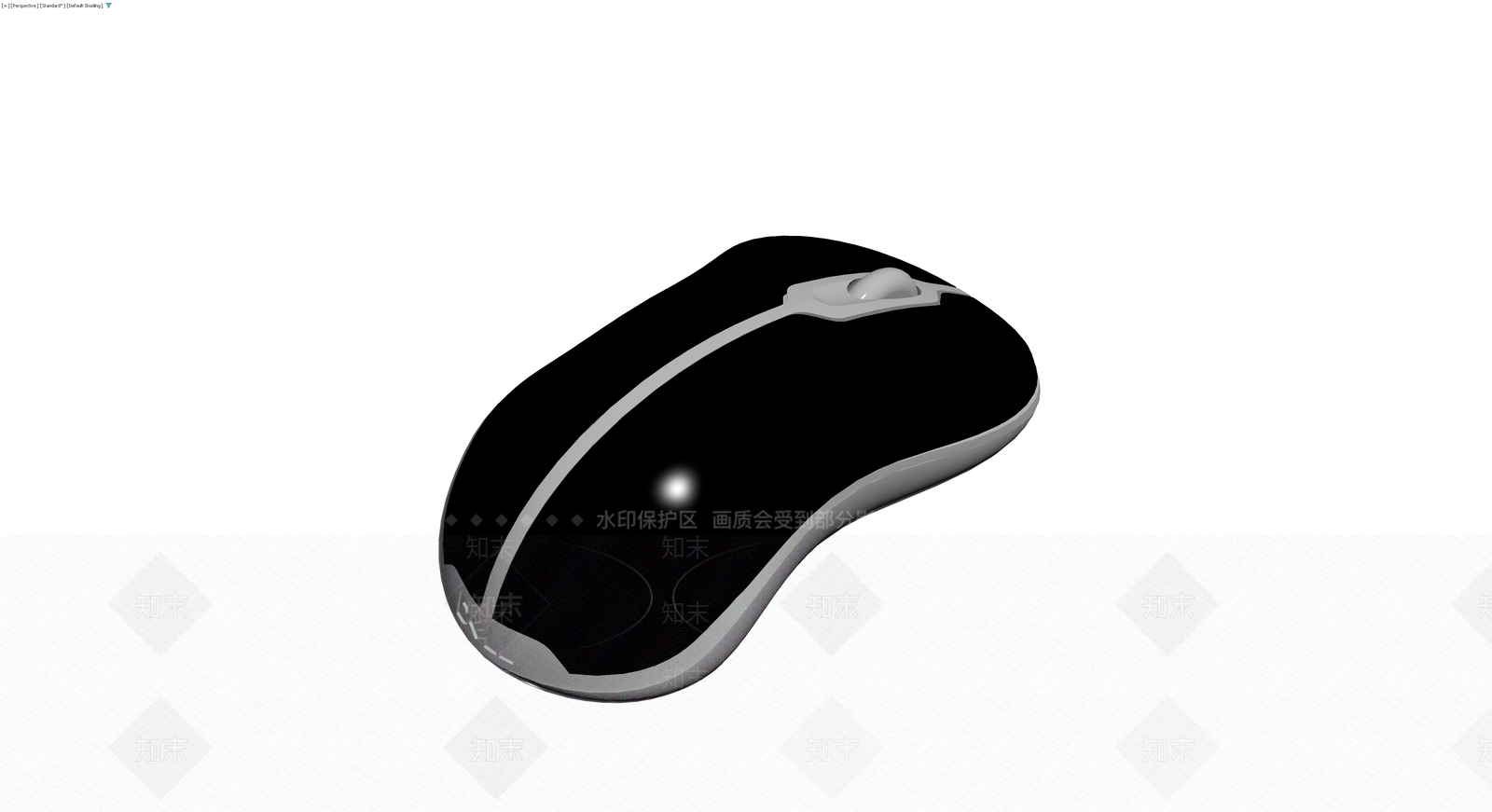 黑白配色电脑鼠标3D模型下载【ID:1230096381】