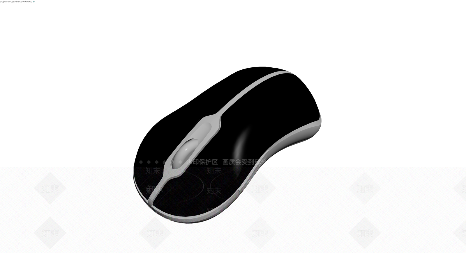 黑白配色电脑鼠标3D模型下载【ID:1230096381】