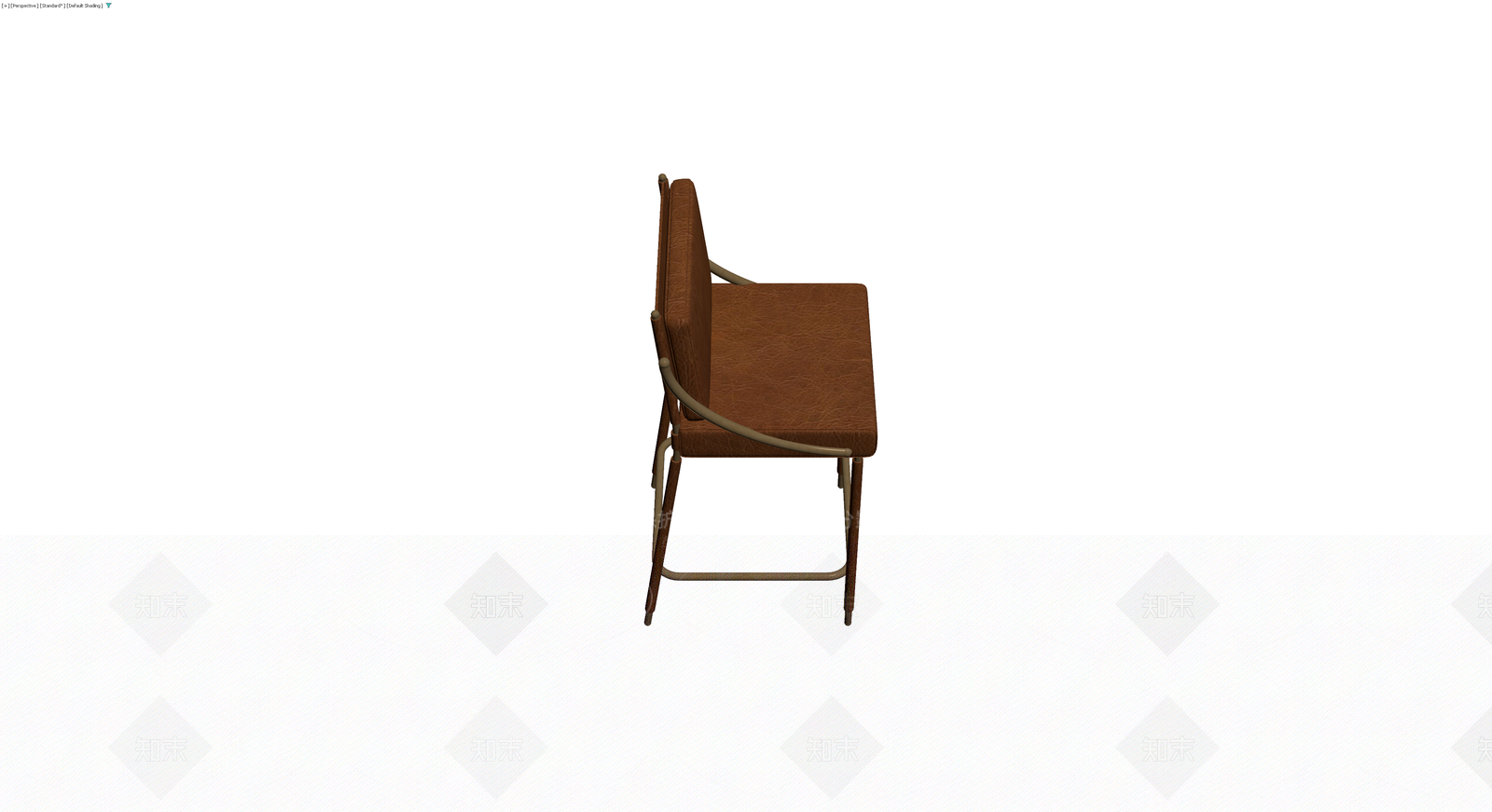 棕色皮革高脚椅3D模型下载【ID:1230537930】