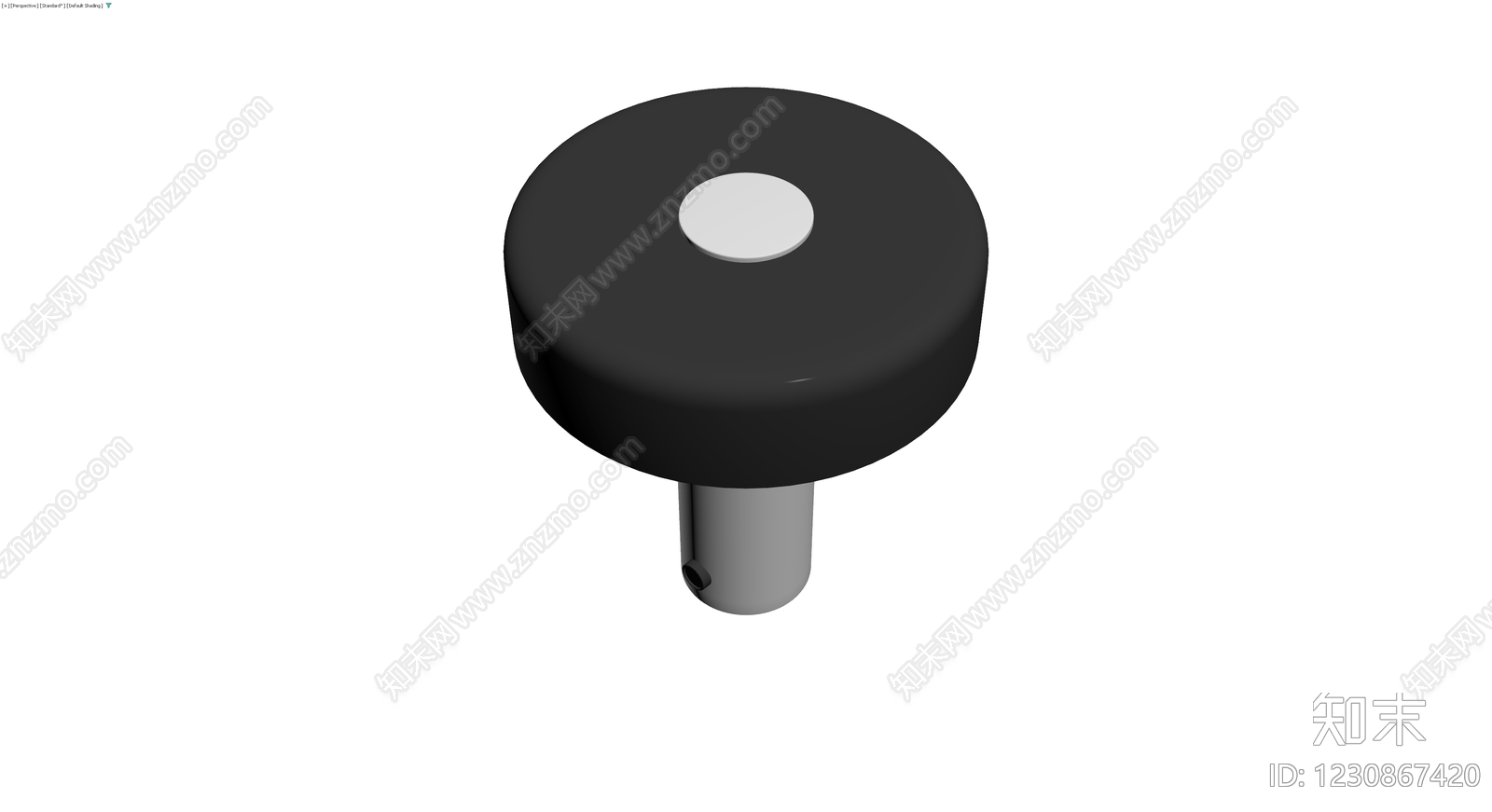 黑灰配色蘑菇台灯3D模型下载【ID:1230867420】