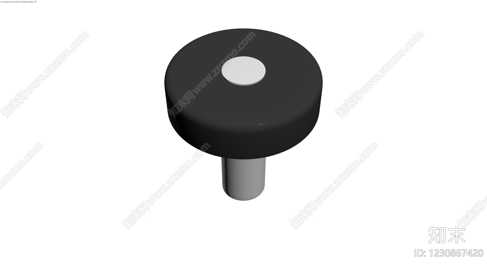 黑灰配色蘑菇台灯3D模型下载【ID:1230867420】
