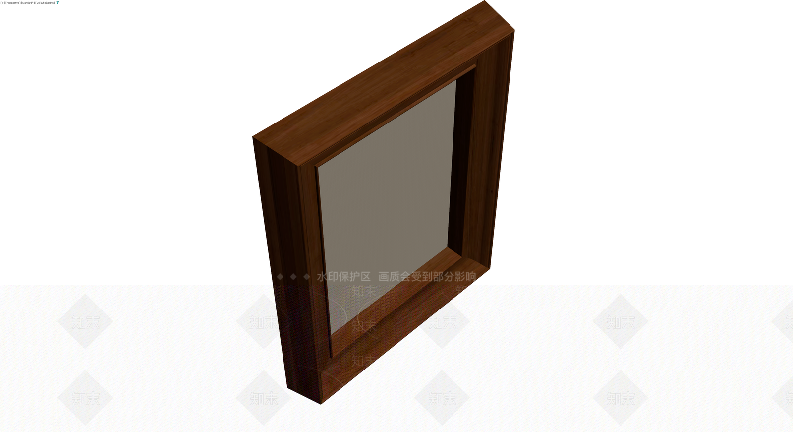 深木色带框镜子3D模型下载【ID:1230177194】
