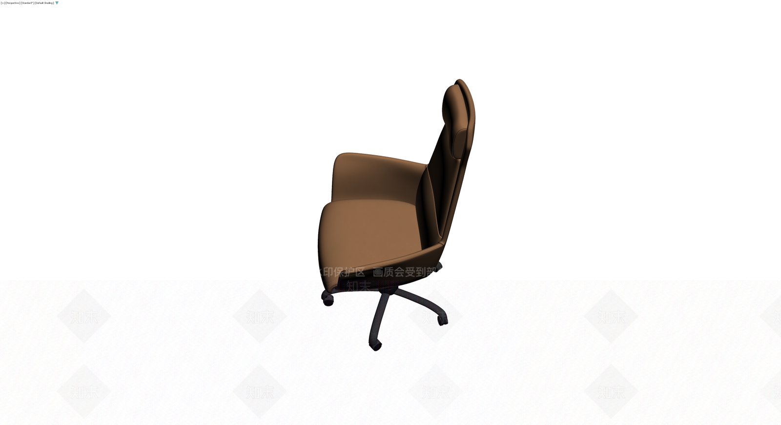 棕色高背办公椅3D模型下载【ID:1230726250】