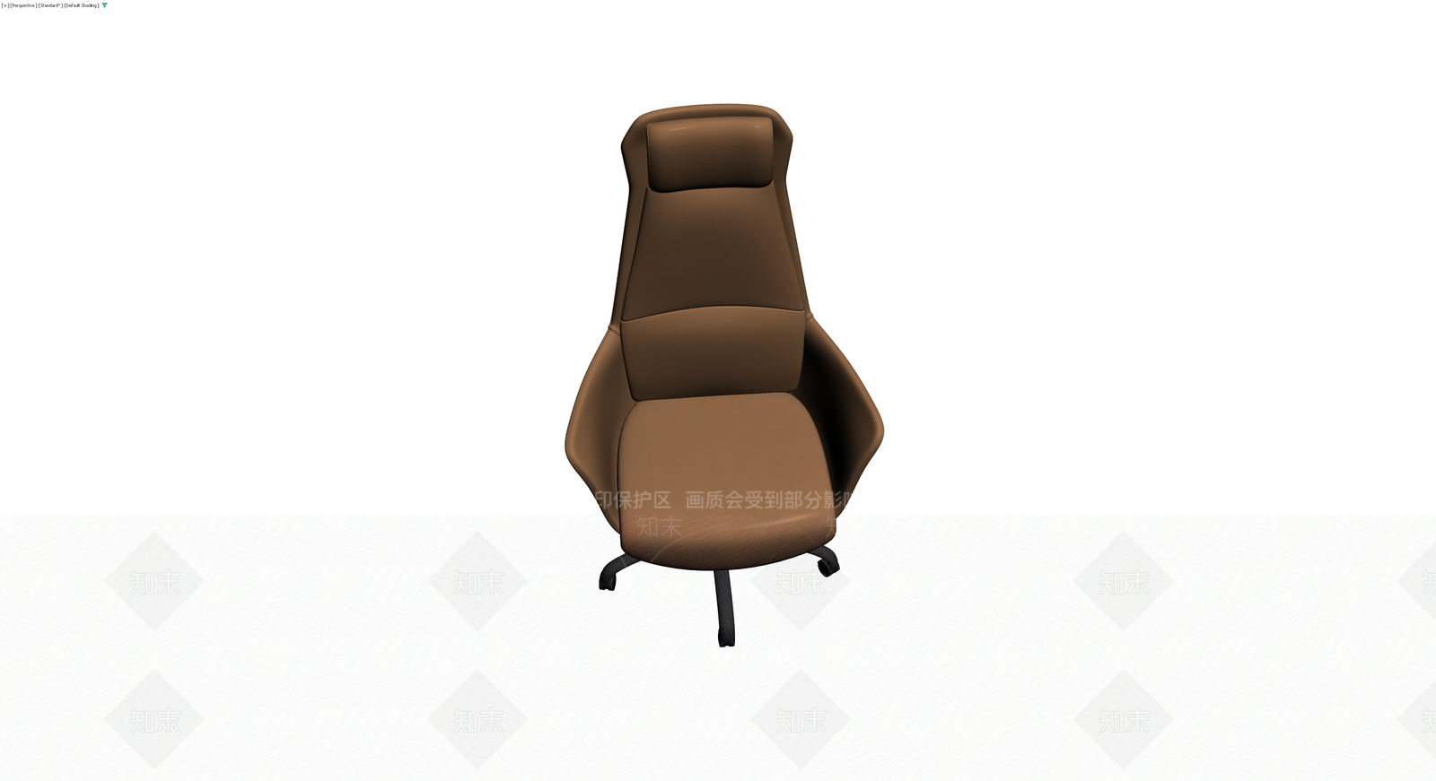 棕色高背办公椅3D模型下载【ID:1230726250】