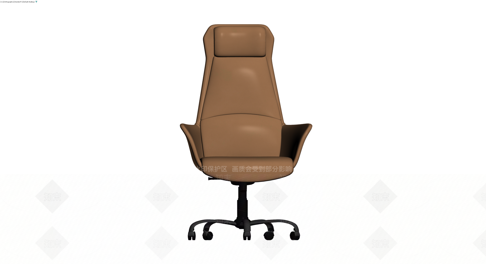 棕色高背办公椅3D模型下载【ID:1230726250】