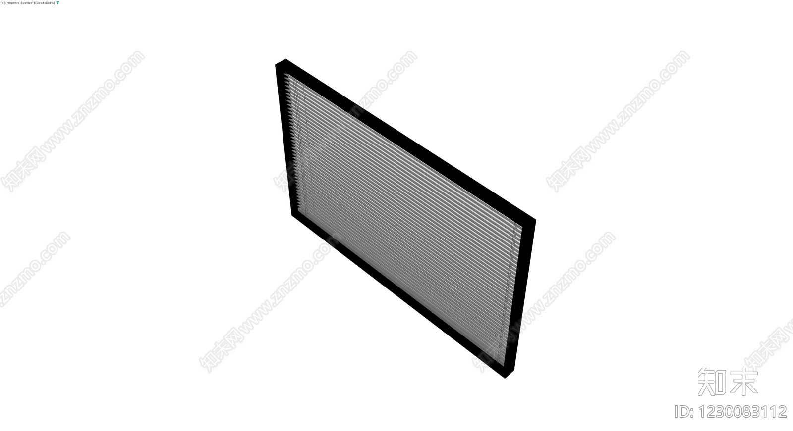 灰色百叶窗组件3D模型下载【ID:1230083112】