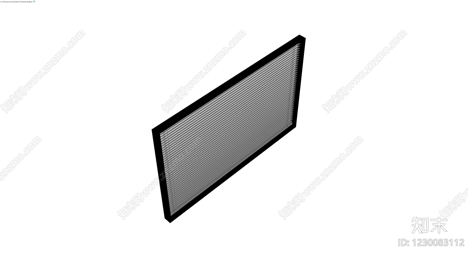 灰色百叶窗组件3D模型下载【ID:1230083112】