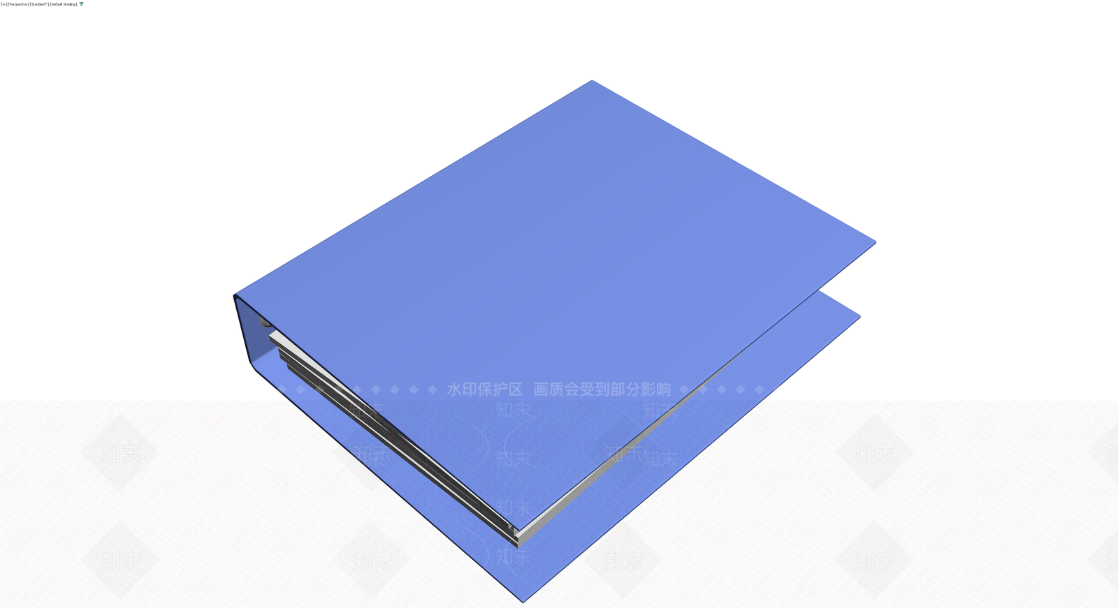 蓝色档案盒办公用品3D模型下载【ID:1230411689】