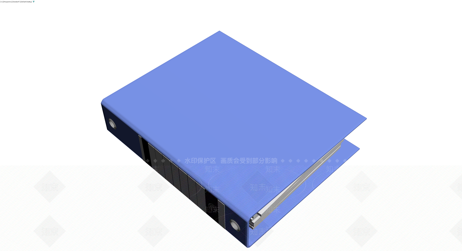 蓝色档案盒办公用品3D模型下载【ID:1230411689】