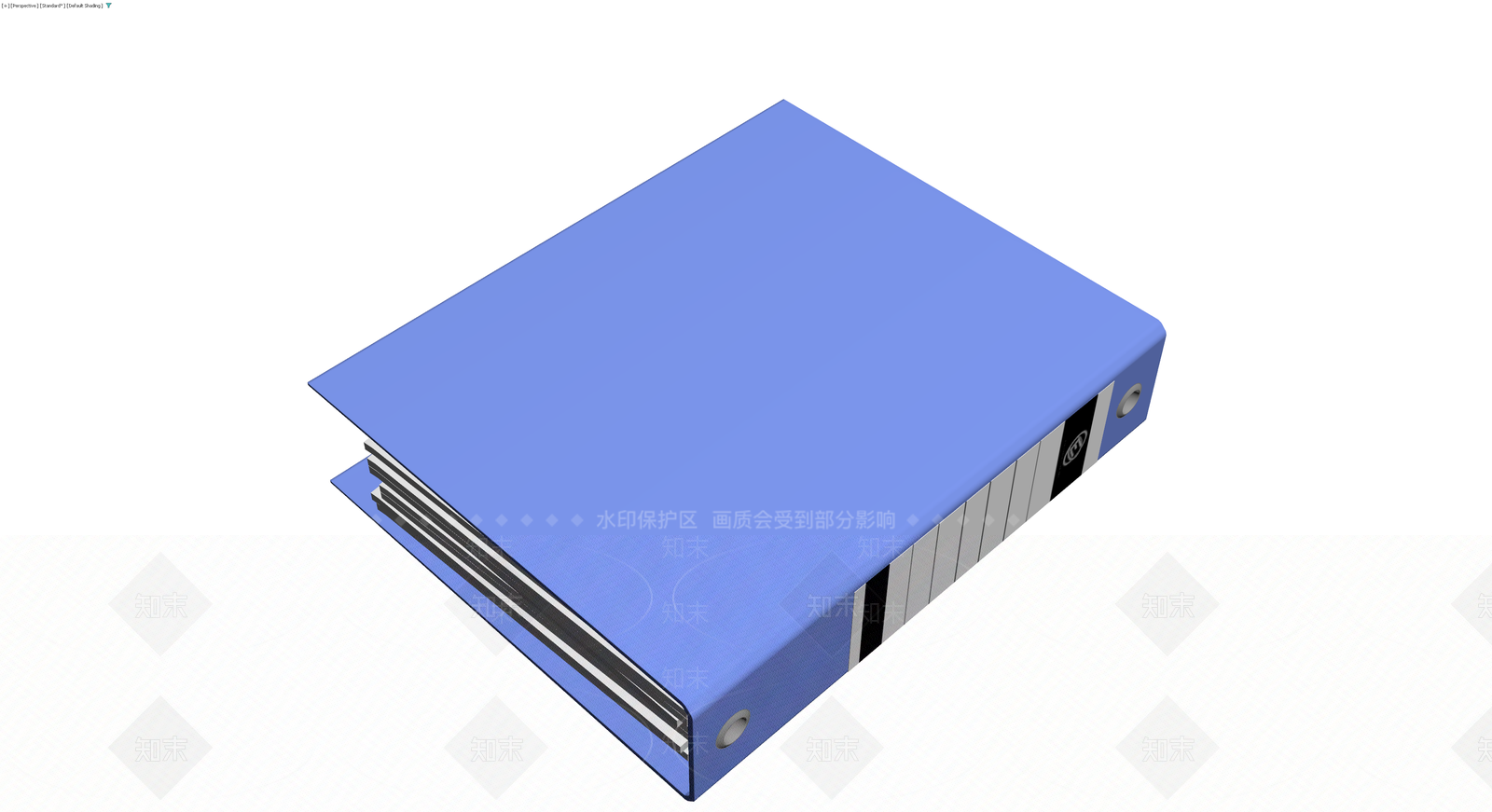 蓝色档案盒办公用品3D模型下载【ID:1230411689】