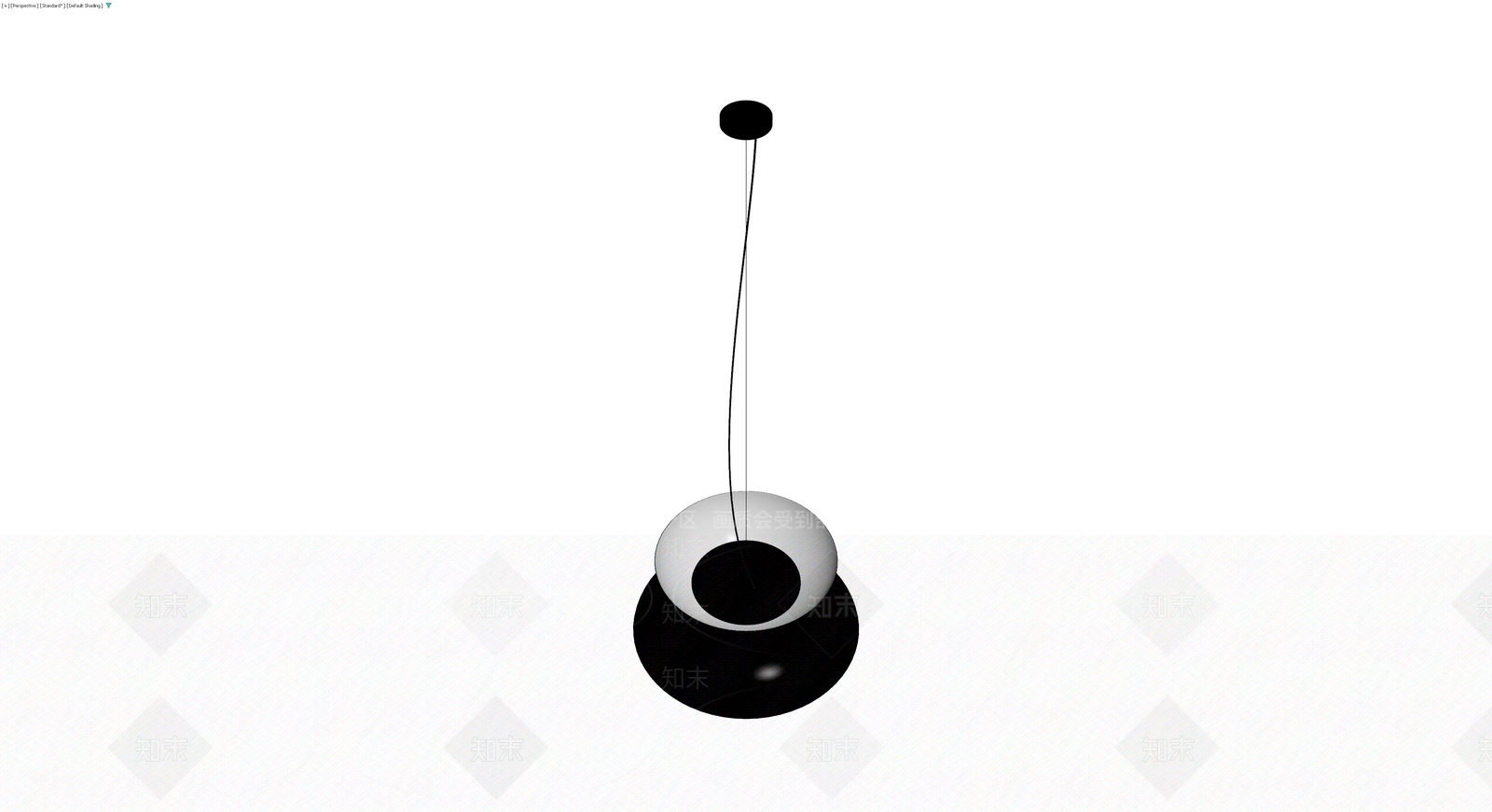 黑白配色吊灯模型3D模型下载【ID:1230555381】