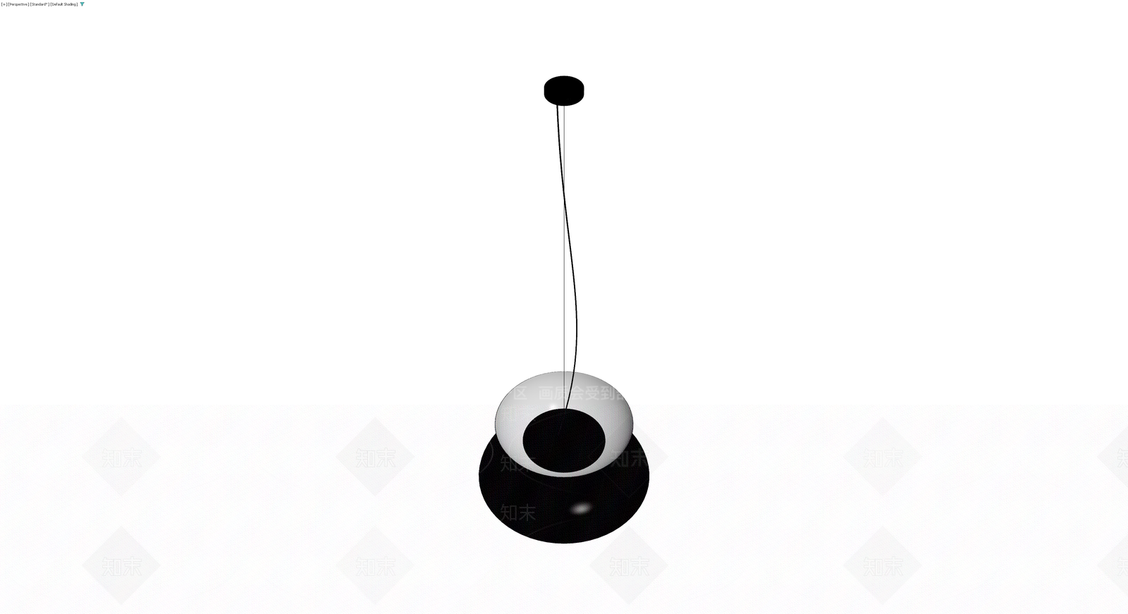 黑白配色吊灯模型3D模型下载【ID:1230555381】