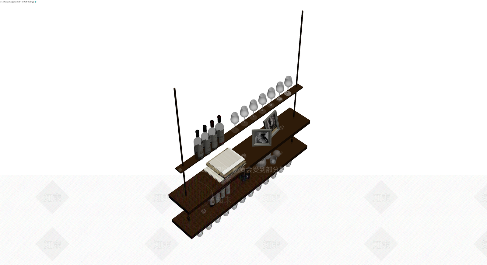 现代多层置物架组合3D模型下载【ID:1230745831】