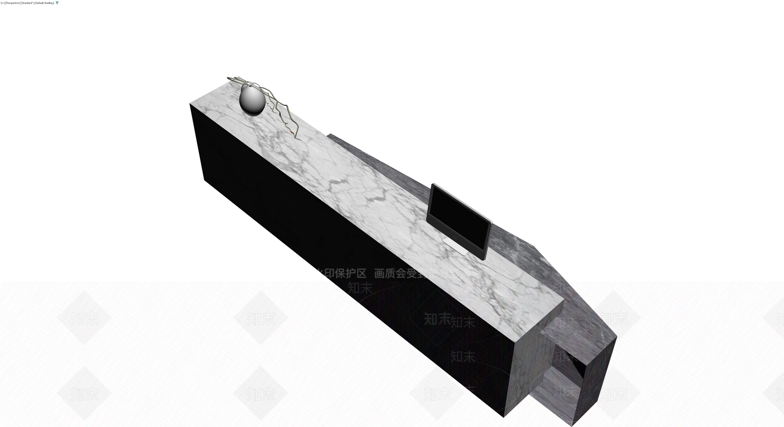 大理石前台组合3D模型下载【ID:1230143973】