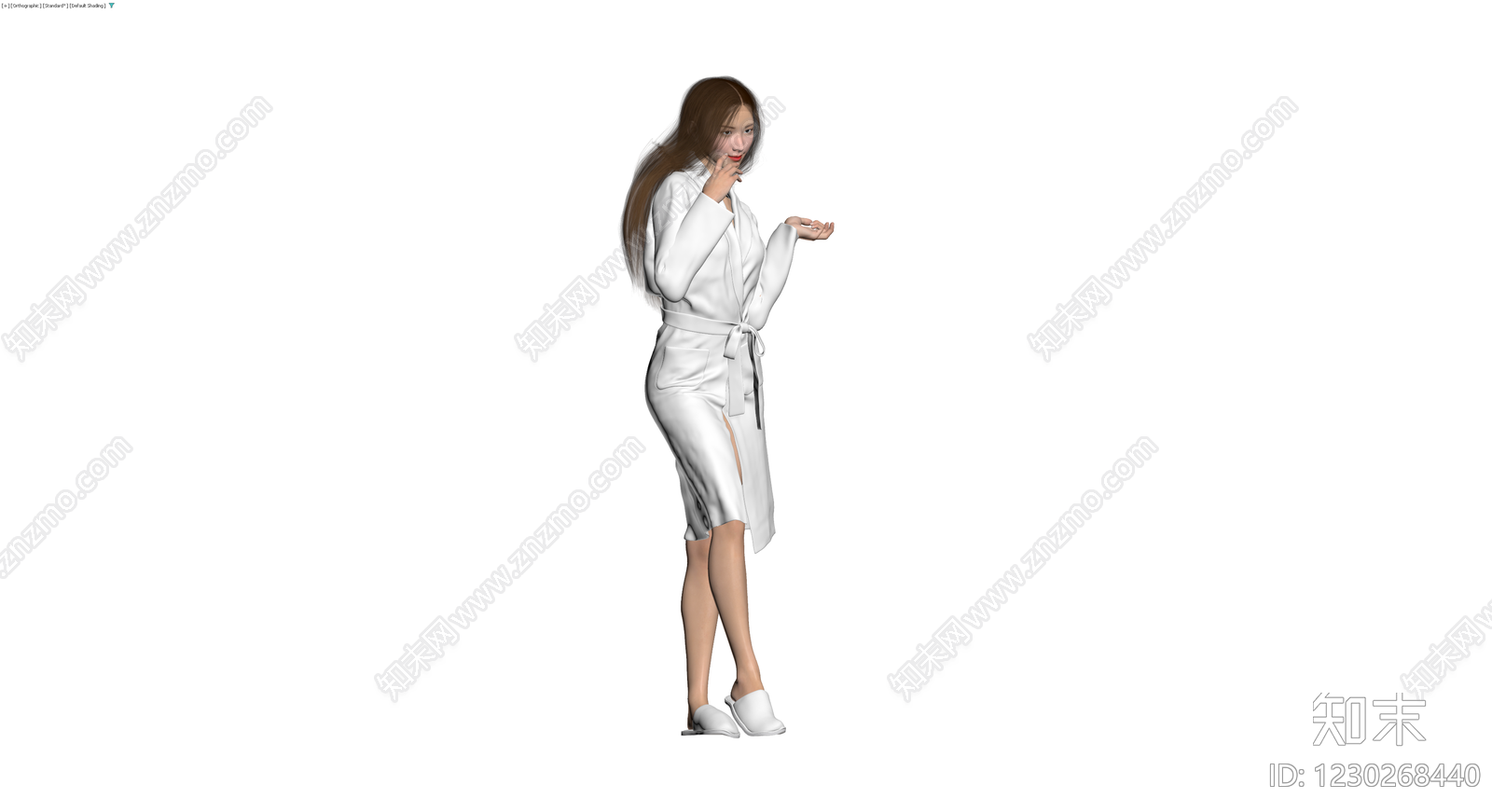穿浴袍女性3D模型3D模型下载【ID:1230268440】