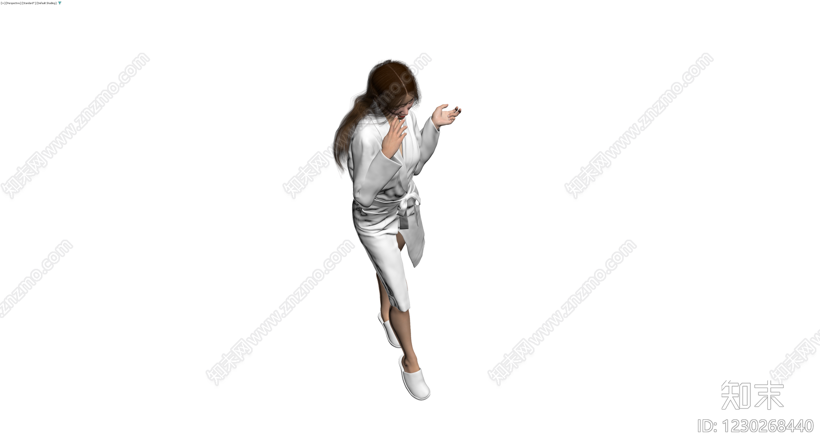 穿浴袍女性3D模型3D模型下载【ID:1230268440】