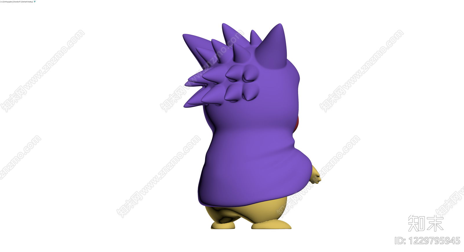 皮卡丘耿鬼造型公仔3D模型下载【ID:1229795945】
