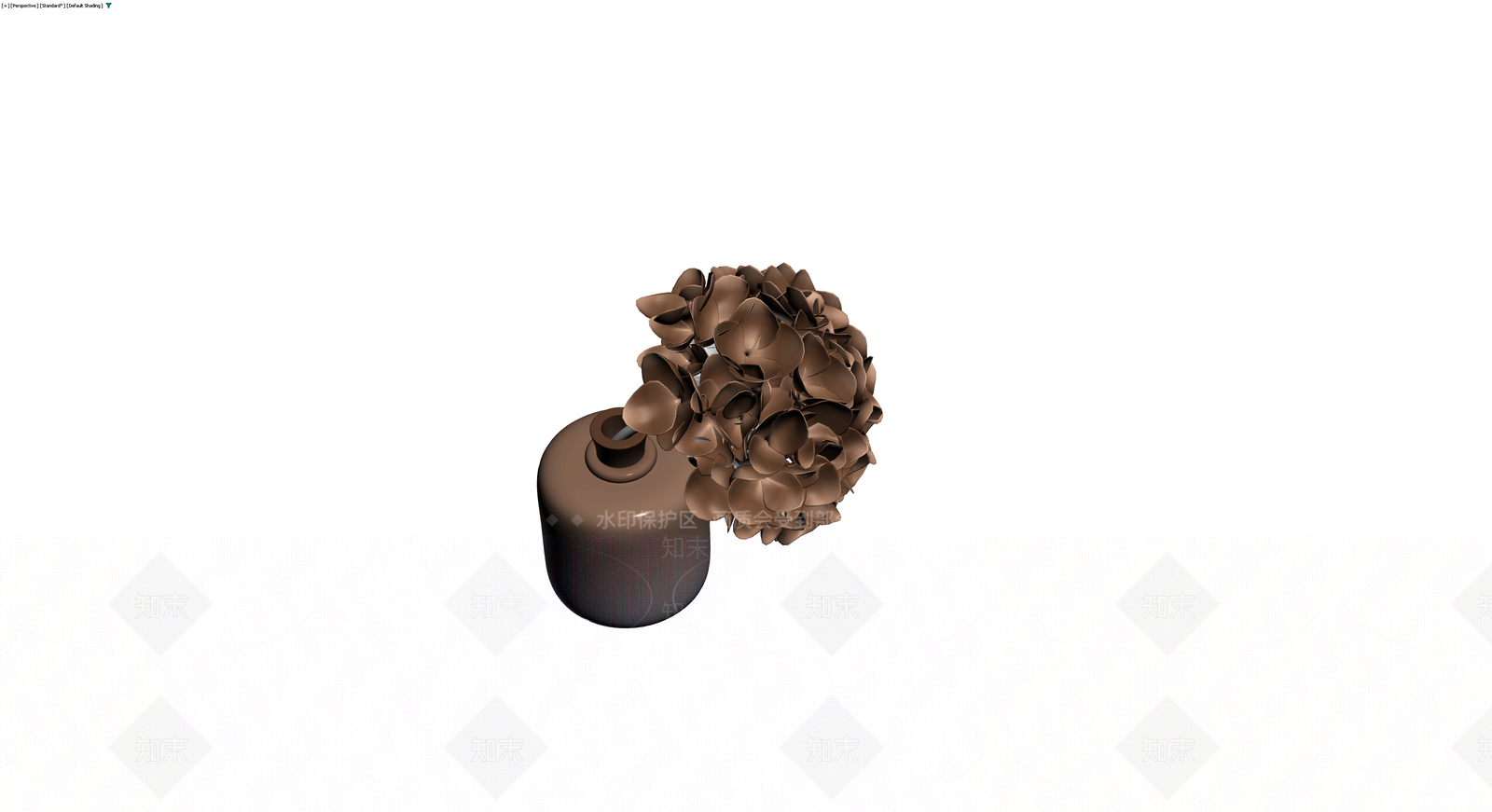 棕色花束插瓶组合3D模型下载【ID:1230378954】