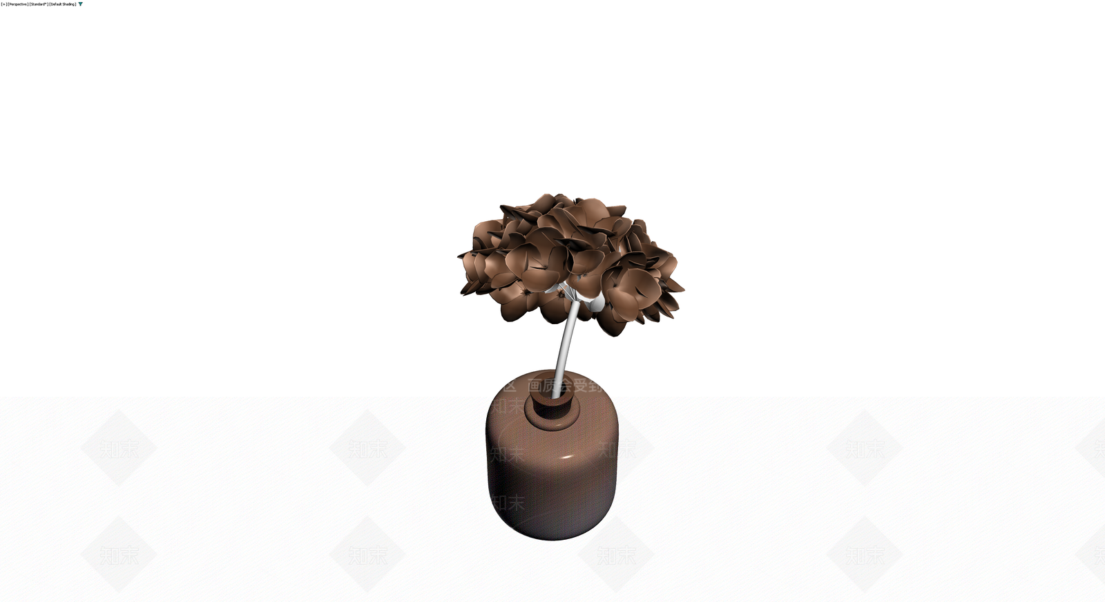 棕色花束插瓶组合3D模型下载【ID:1230378954】