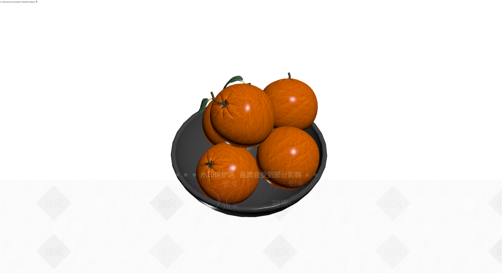 黑碗装橘子组合3D模型下载【ID:1230390310】