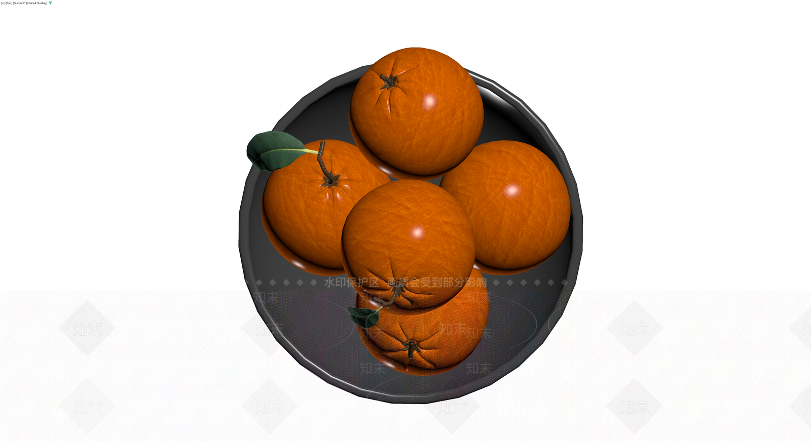 黑碗装橘子组合3D模型下载【ID:1230390310】