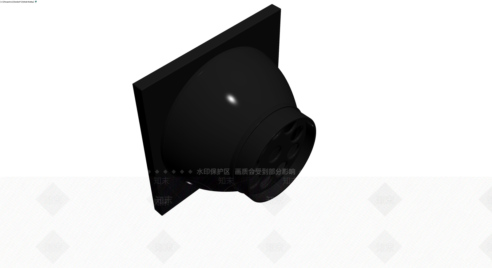 黑色圆形通风口3D模型下载【ID:1230465826】
