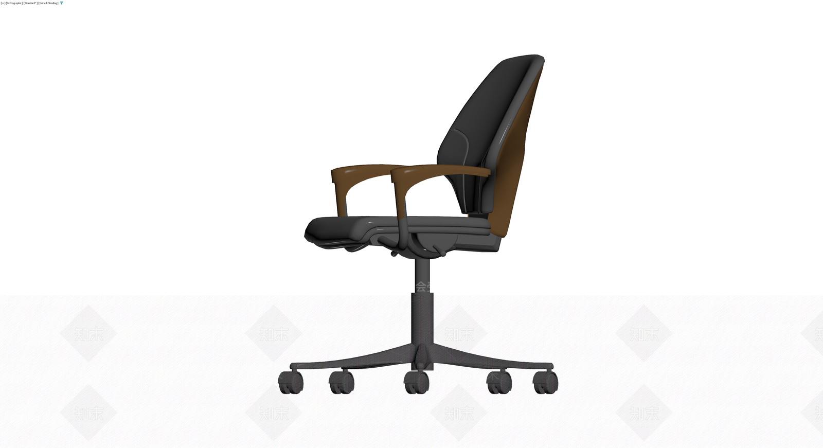 灰色办公转椅3D模型下载【ID:1230095204】