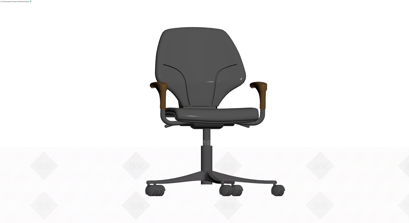 灰色办公转椅3D模型下载【ID:1230095204】