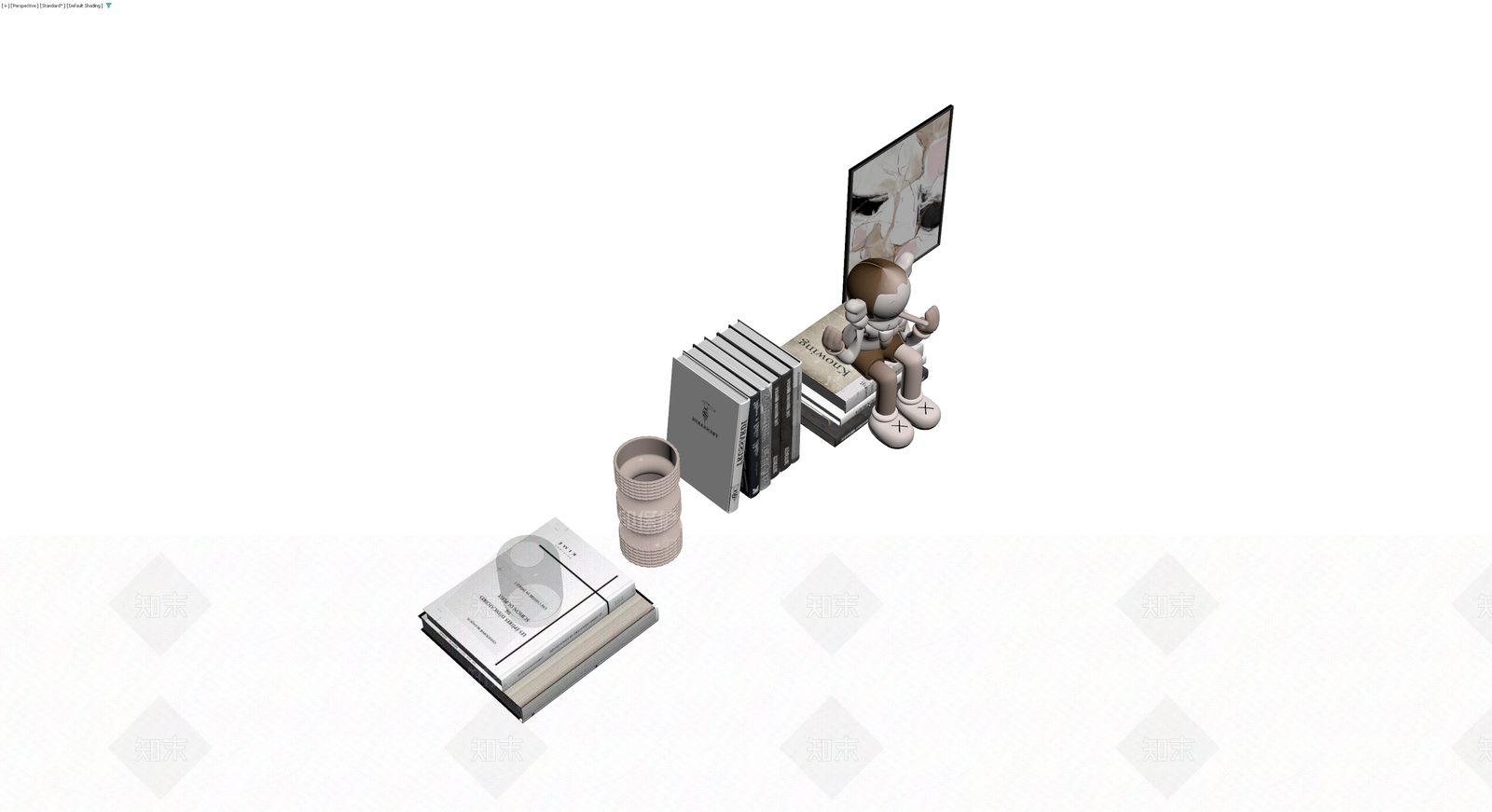 KAWS坐姿公仔组合3D模型下载【ID:1230669864】