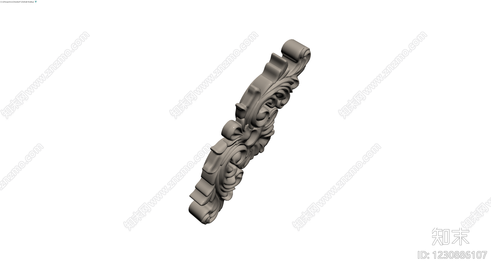 巴洛克风格装饰雕花构件3D模型下载【ID:1230886107】