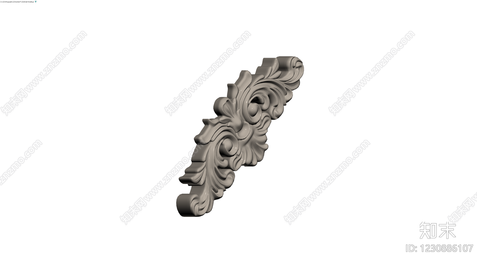巴洛克风格装饰雕花构件3D模型下载【ID:1230886107】