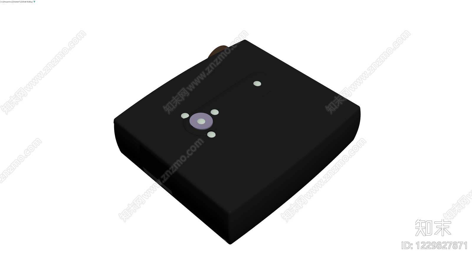 黑色投影仪模型3D模型下载【ID:1229827871】