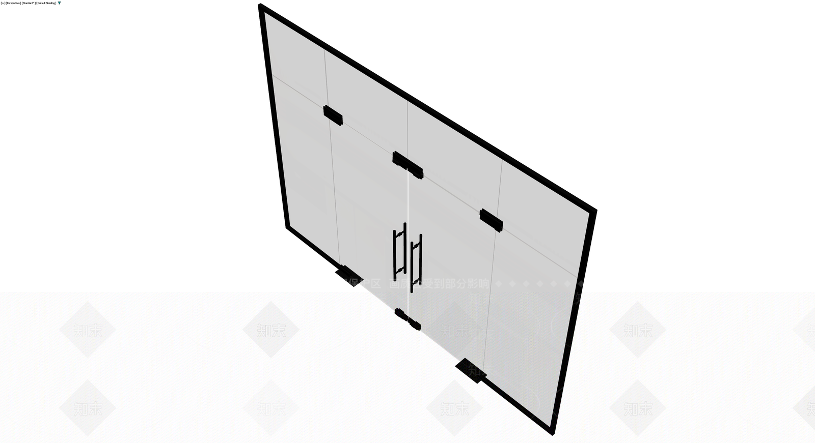 黑色边框玻璃门3D模型下载【ID:1229885450】