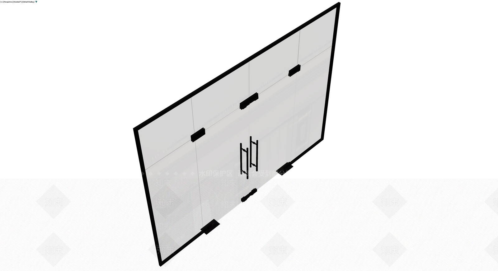 黑色边框玻璃门3D模型下载【ID:1229885450】