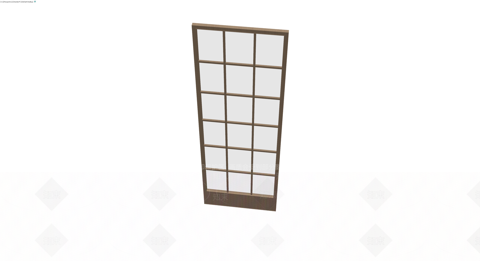 木质格栅玻璃门3D模型下载【ID:1230595091】