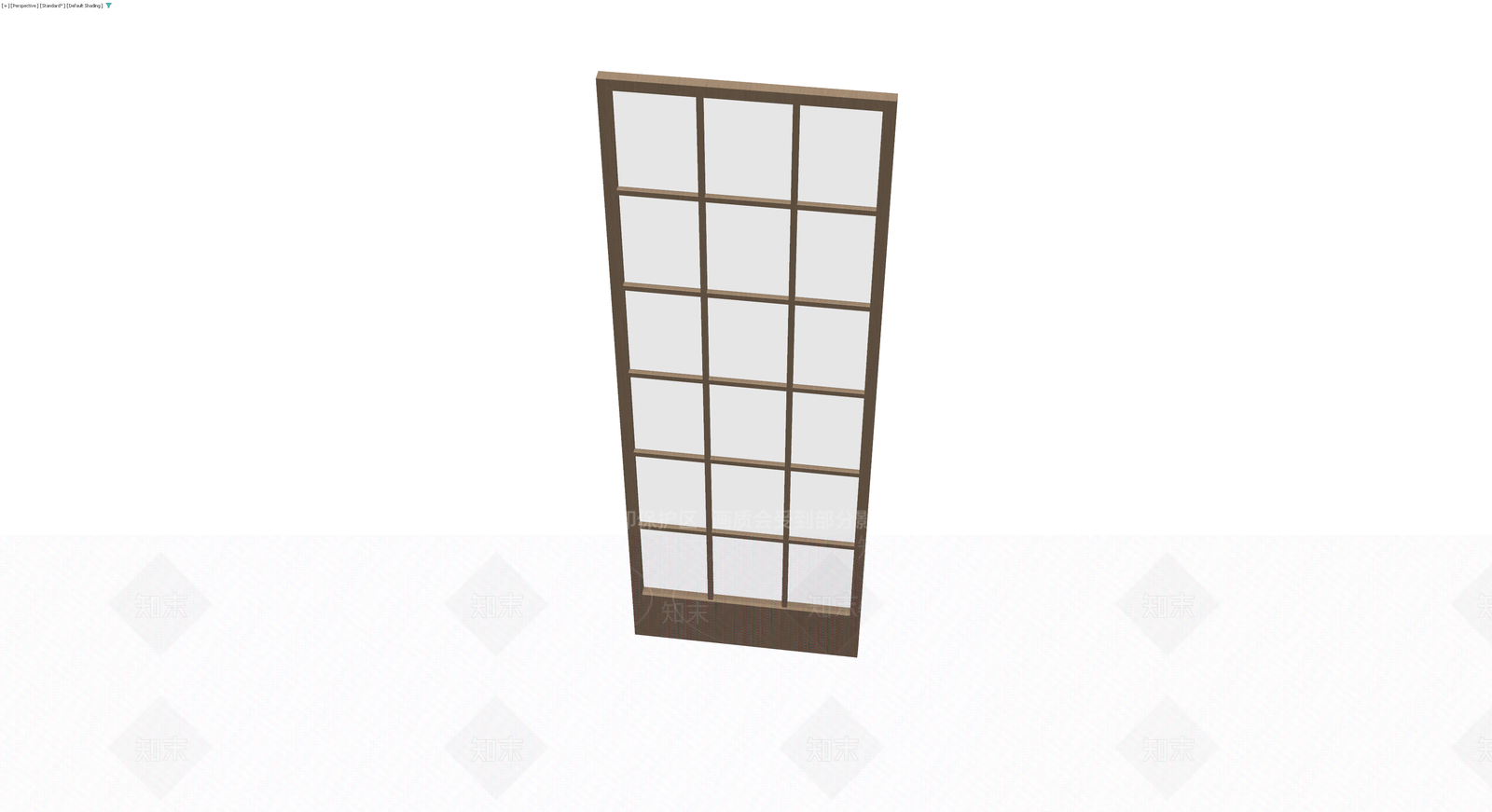 木质格栅玻璃门3D模型下载【ID:1230595091】
