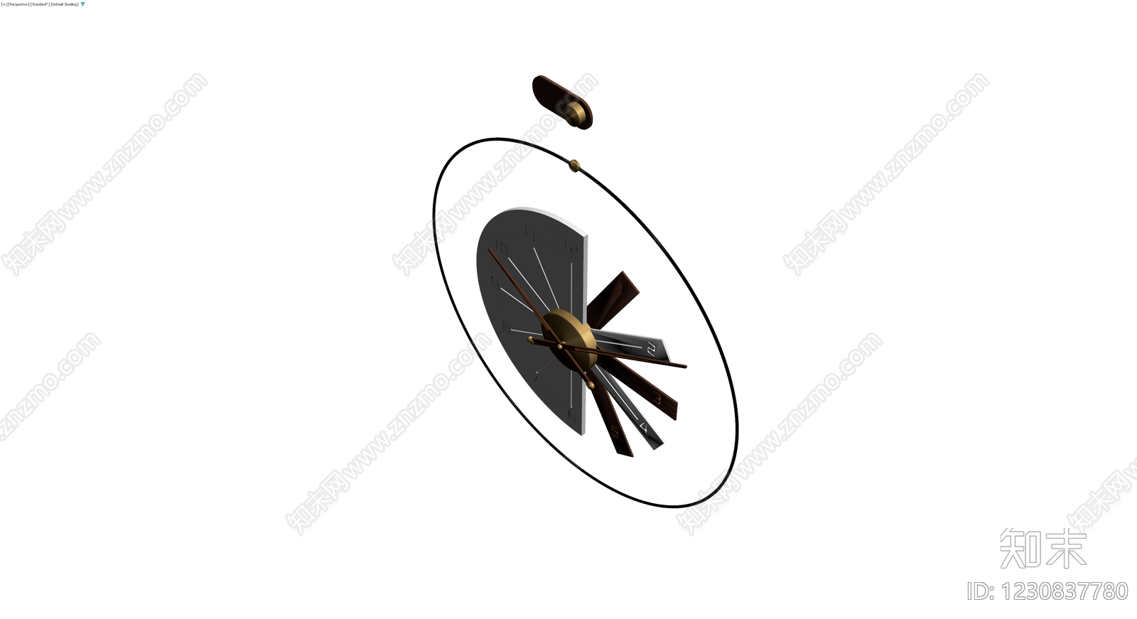 极简风格艺术挂钟3D模型下载【ID:1230837780】