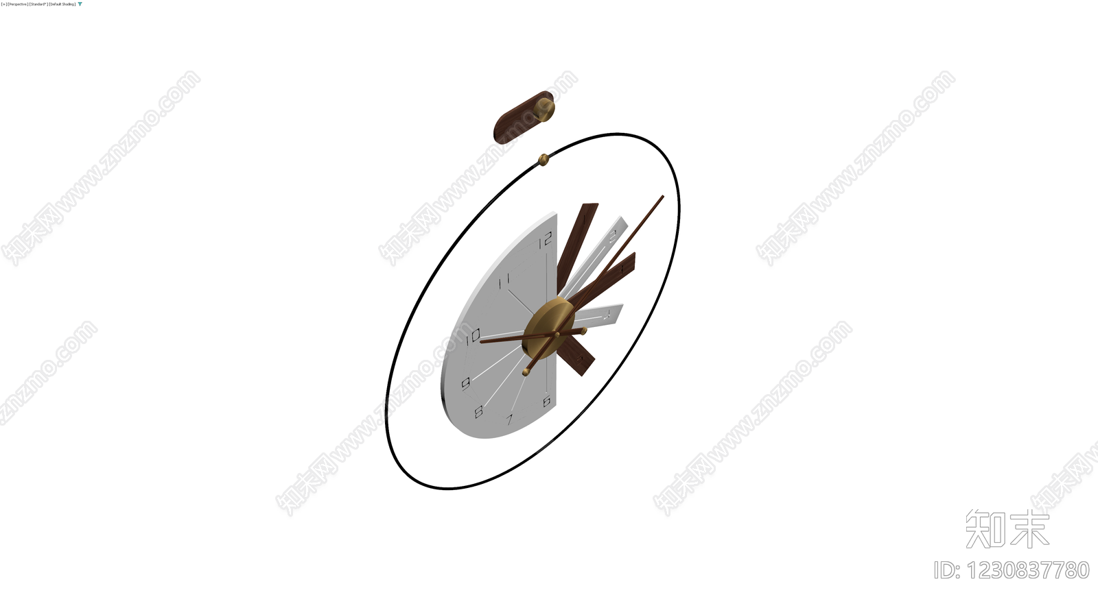 极简风格艺术挂钟3D模型下载【ID:1230837780】