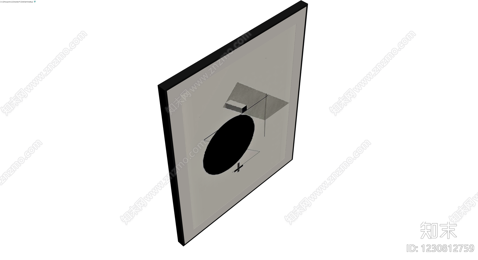 抽象几何装饰画3D模型下载【ID:1230812759】