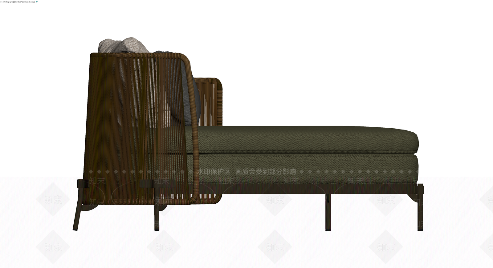 藤编软包贵妃榻3D模型下载【ID:1230371968】