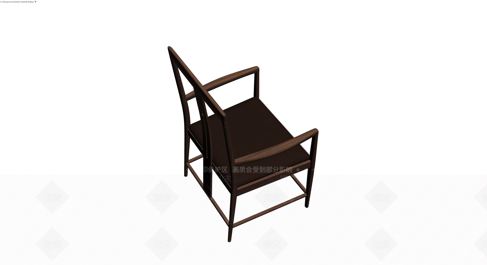 中式实木扶手椅3D模型下载【ID:1230007096】