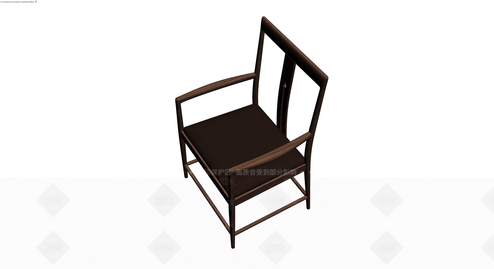 中式实木扶手椅3D模型下载【ID:1230007096】