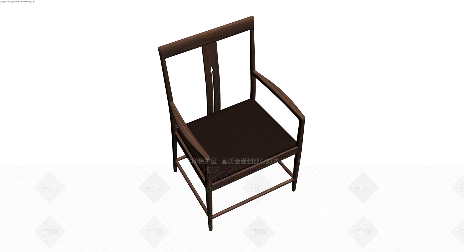 中式实木扶手椅3D模型下载【ID:1230007096】