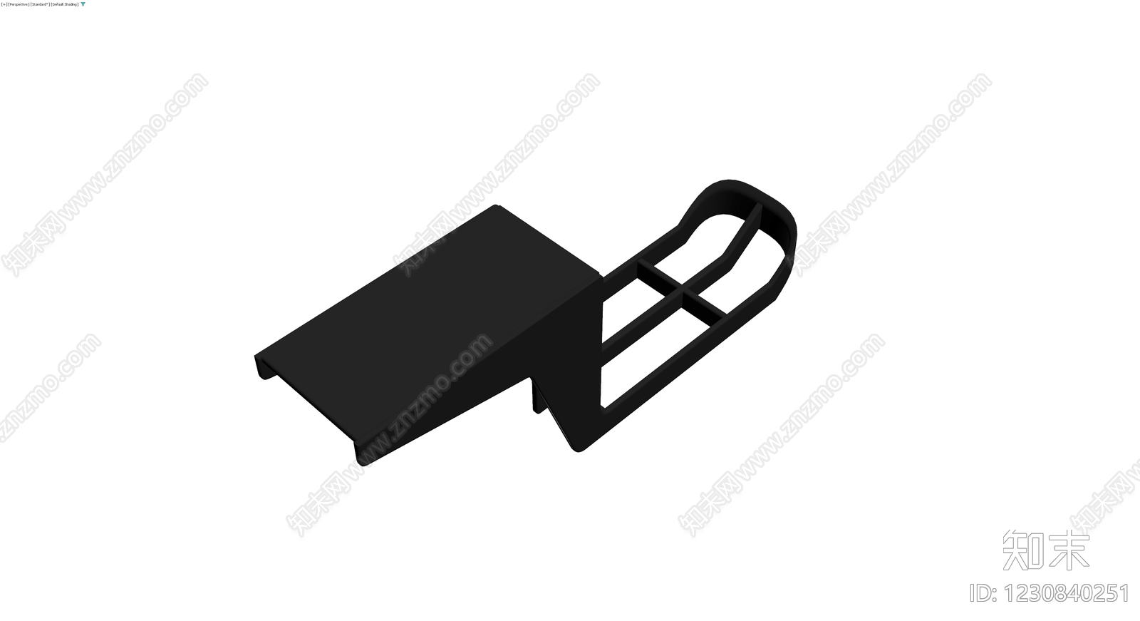 黑色异形金属置物架3D模型下载【ID:1230840251】