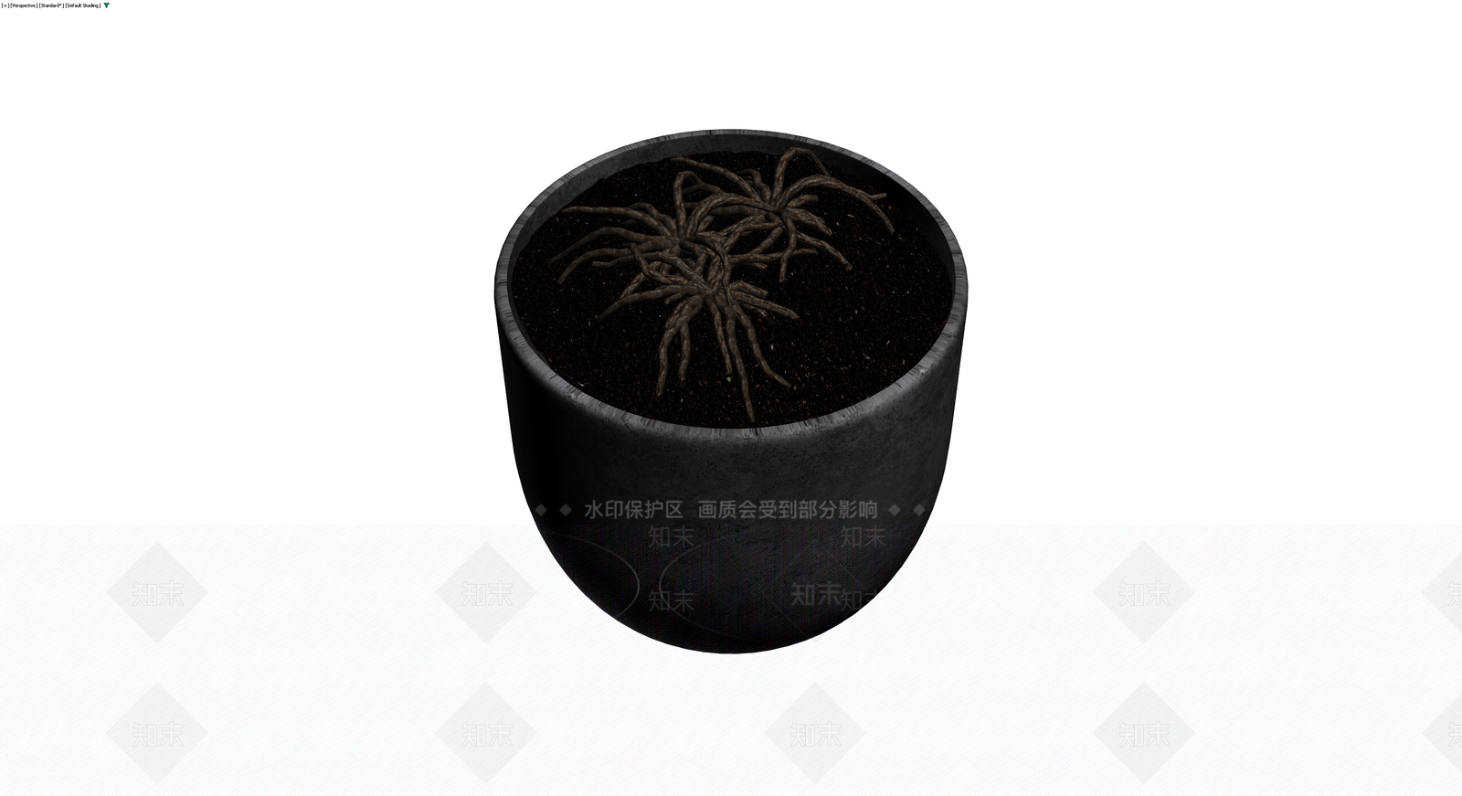 深色纹理盆栽植物3D模型下载【ID:1230092261】