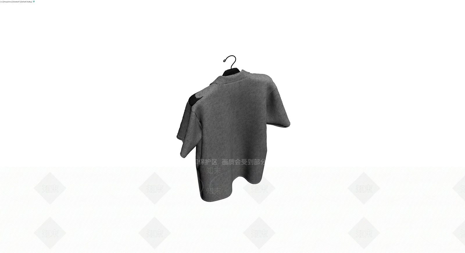 灰色纹理短袖Polo衫3D模型下载【ID:1230173643】