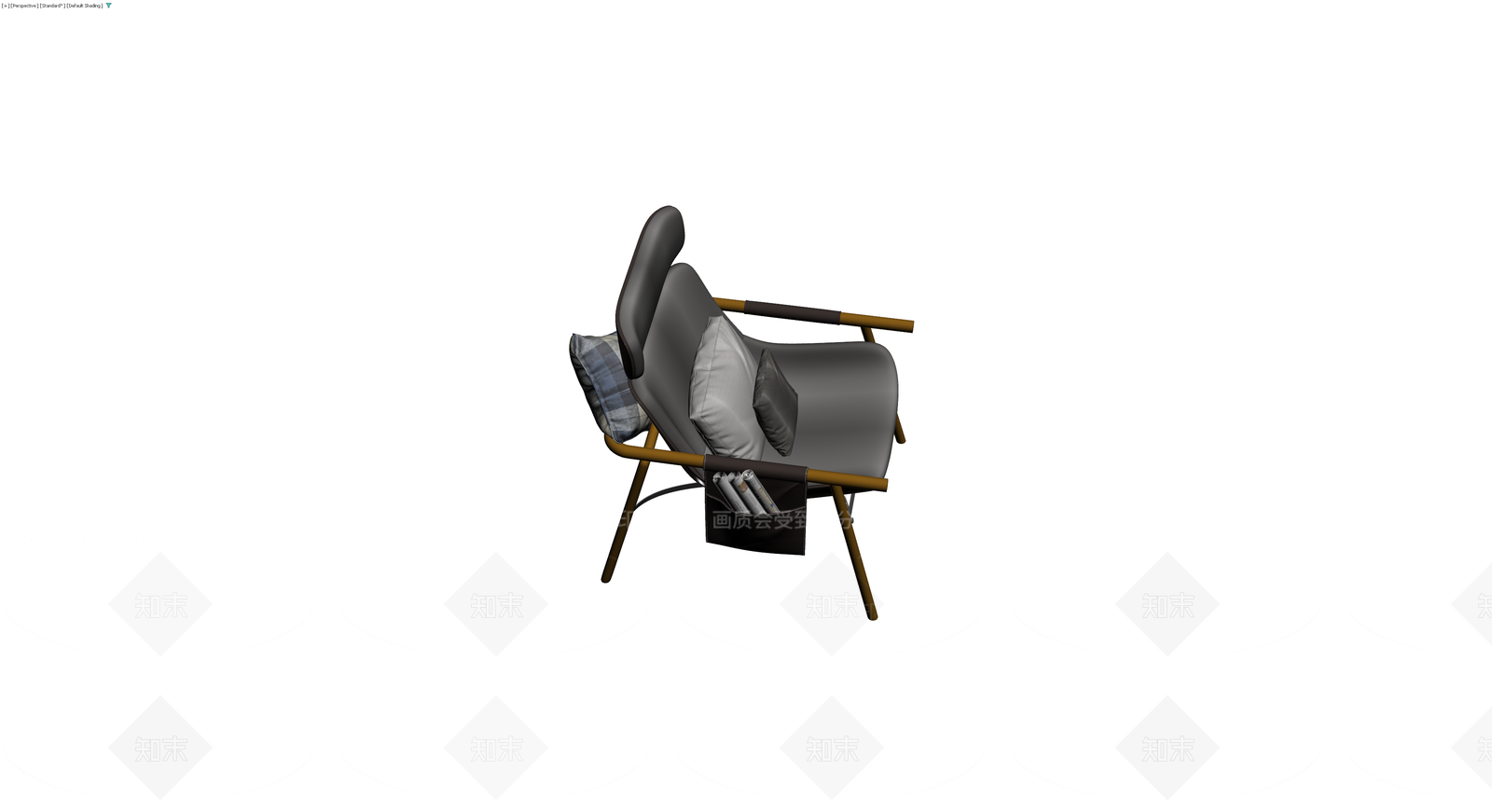 带储物袋休闲椅3D模型下载【ID:1229925342】