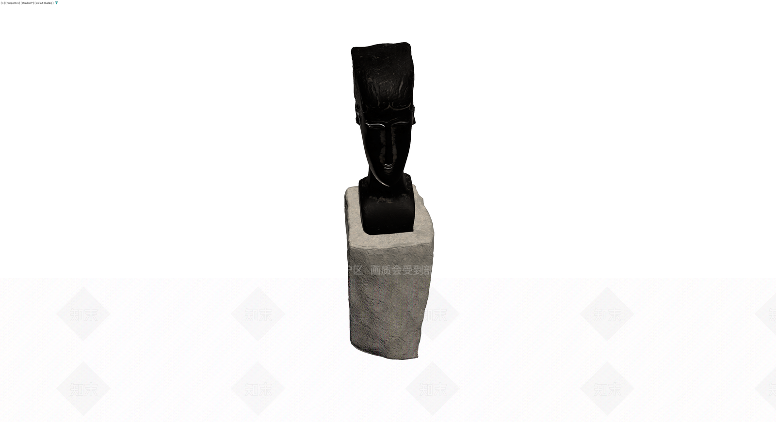 人像雕塑与底座3D模型下载【ID:1230745121】