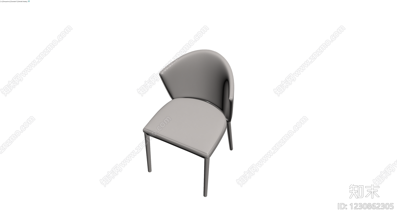 现代灰色软包餐椅3D模型下载【ID:1230862305】